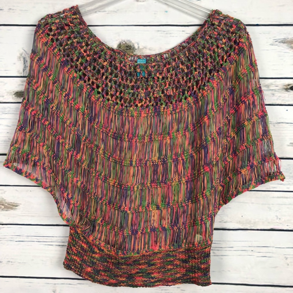 NWOT Urban Mango Small crochet sheer shawl sweater